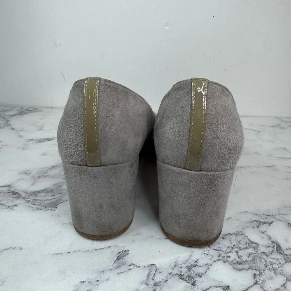 Margaux Steel Gray Suede The Heel Pumps 40.5
